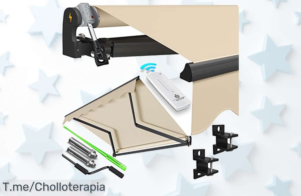 Transforma tu balcón en un refugio chic con el toldo eléctrico Kesser a precio loco, durabilidad extrema y control total. ¡Aprovecha este ofertón antes de que se agote!