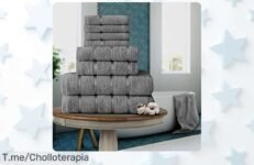 Transforma tu baño con el Juego de Toallas FAIRWAYUK: 8 piezas de algodón egipcio que abrazan tu piel Aprovecha este super chollo y compra ya antes de que se agoten