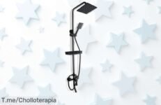 Transforma tu baño en un spa con nuestro sistema de ducha negro, ¡tres funciones increíbles para disfrutar cada gota! Aprovecha este ofertón único antes que se agote