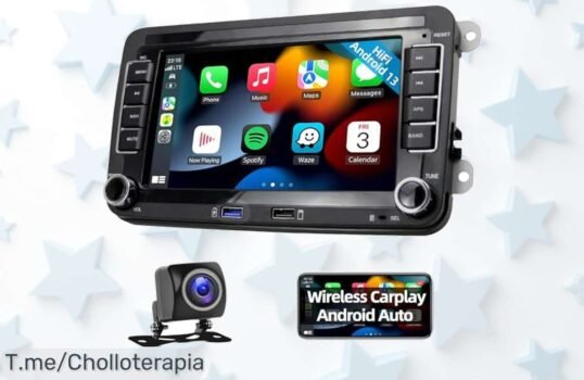 Transforma tu coche con el Podofo Radio: Carplay y Android Auto inalámbrico, sonido increíble y cámara trasera ¡Aprovecha este ofertón antes de que se agote!