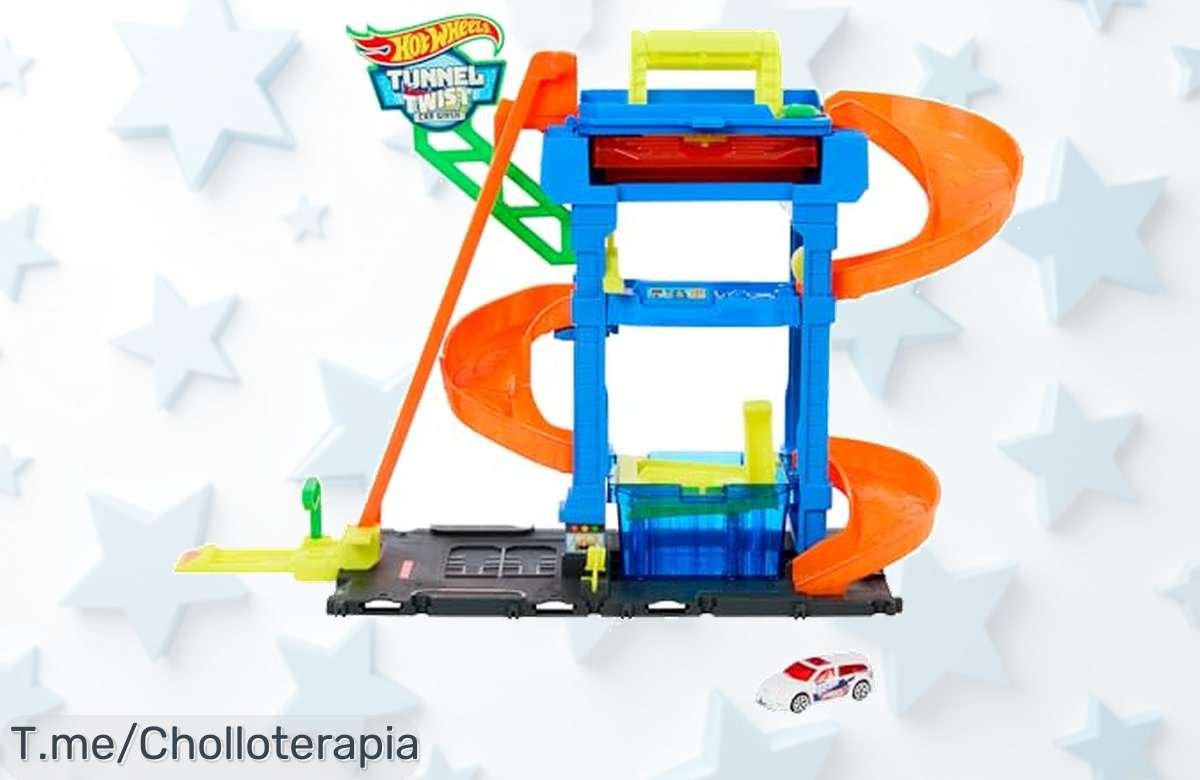 Transforma tu coche en una explosión de color con el túnel de lavado Hot Wheels City: diversión asegurada y sin desorden, ¡aprovecha este super chollo antes que se agote!