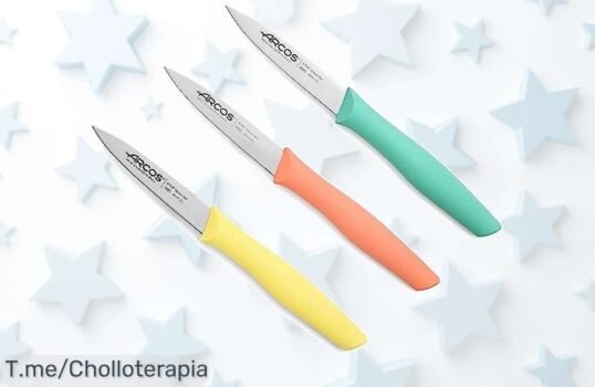 Transforma tu cocina con el Arcos Set de Cuchillos Mondadores a un precio loco, cortan como un sueño y hacen pelar frutas fácil ¡Compra ya antes que se agoten!