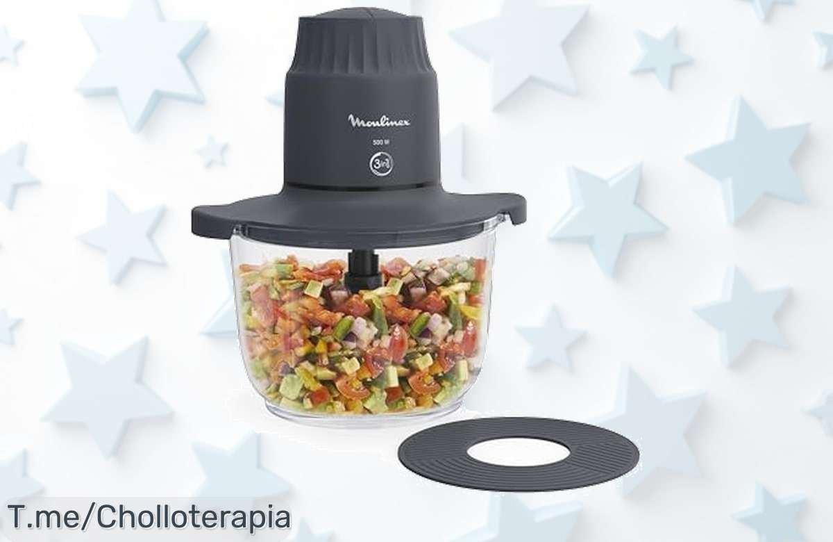 Transforma tu cocina con el Moulinex Choppeo, la picadora potente que mezcla todo y te hace un chef en casa. ¡No pierdas este ofertón exclusivo antes de que se agote!