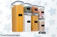 Transforma tu cocina con el set de 7 contenedores BPA Free y su cierre hermético, disfruta del orden y frescura en tus alimentos a un precio loco ¡Compra ya antes que se agoten!