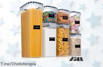 Transforma tu cocina con el set de 7 contenedores BPA Free y su cierre hermético, disfruta del orden y frescura en tus alimentos a un precio loco ¡Compra ya antes que se agoten!