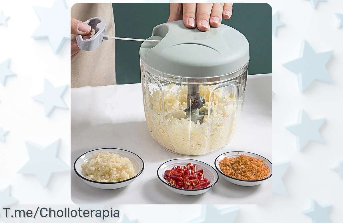 Transforma tu cocina con la Picadora de Carne Manual: ¡Corta ajo, cebolla y verduras sin esfuerzo! Aprovecha este ofertón único antes que se agote.