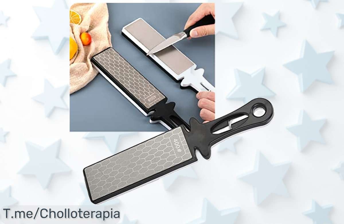 Transforma tu cocina con la piedra de afilar diamante de doble cara, afilado rápido y eficaz para cortes perfectos. ¡No te pierdas este ofertón antes que se agote!