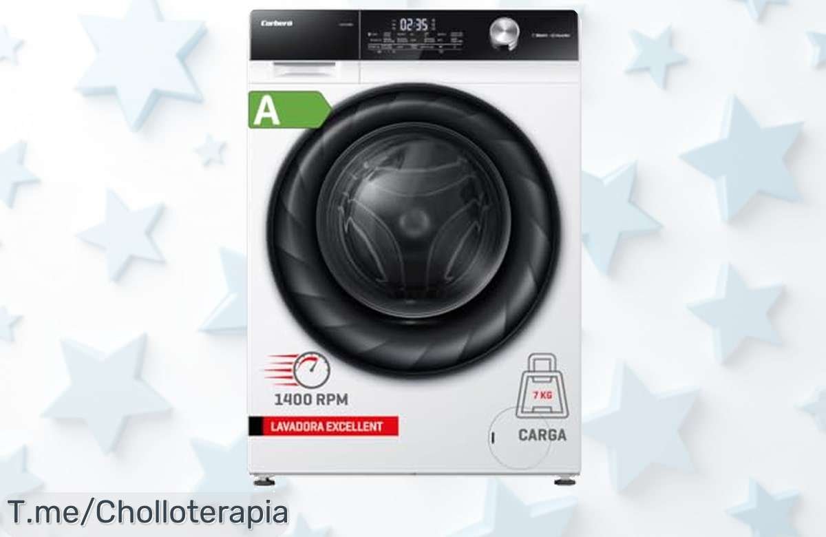 Transforma tu colada en diversión con la lavadora Corbero de 7 Kg, motor inverter y puerta XXL: ¡Super chollo que no podrás dejar escapar! Compra ya este ofertón limitado.