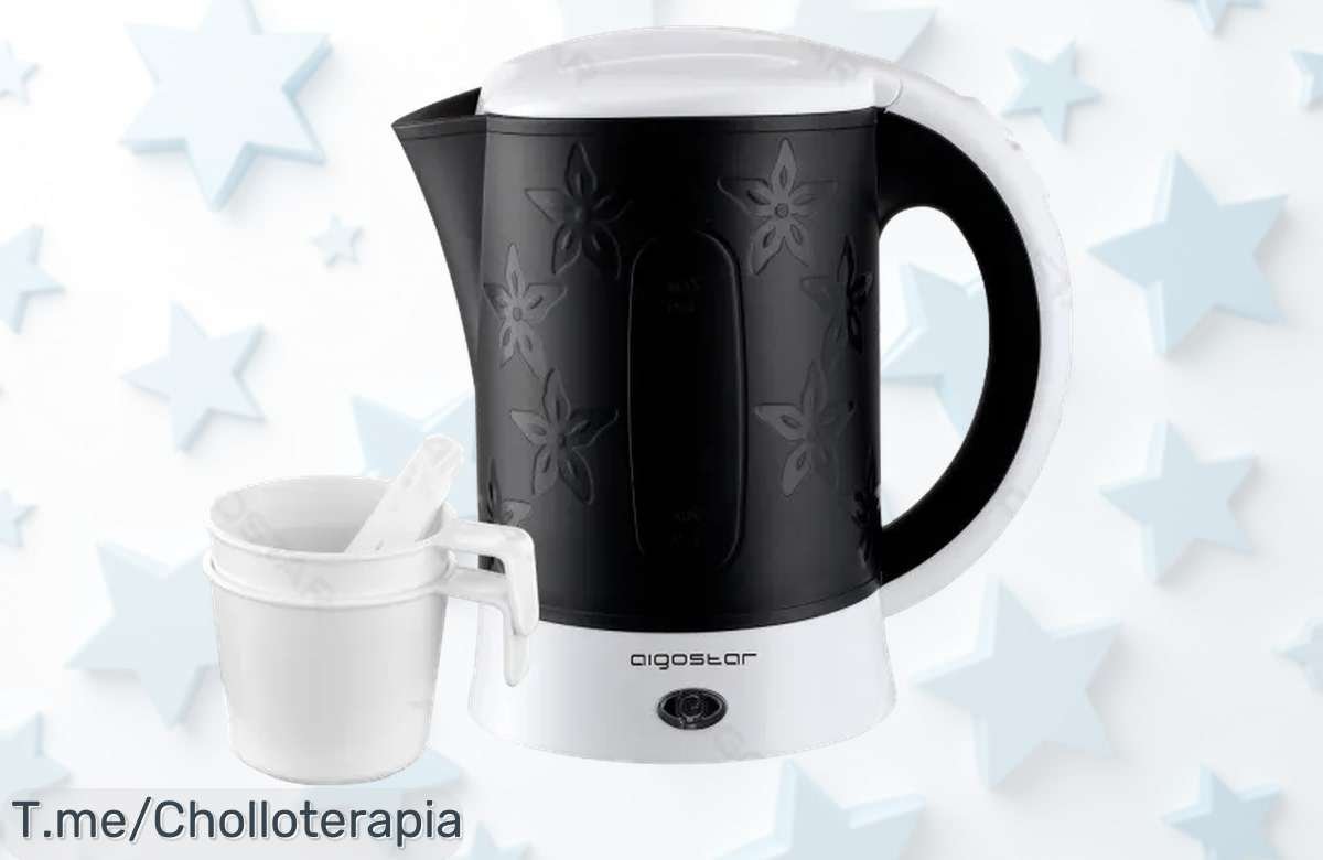 Transforma tu día a día con el Aigostar Cooltravel: Hervidor compacto, libre de BPA y apagado automático. ¡Super chollo limitado que no puedes dejar pasar! Compra ahora y calienta al instante.