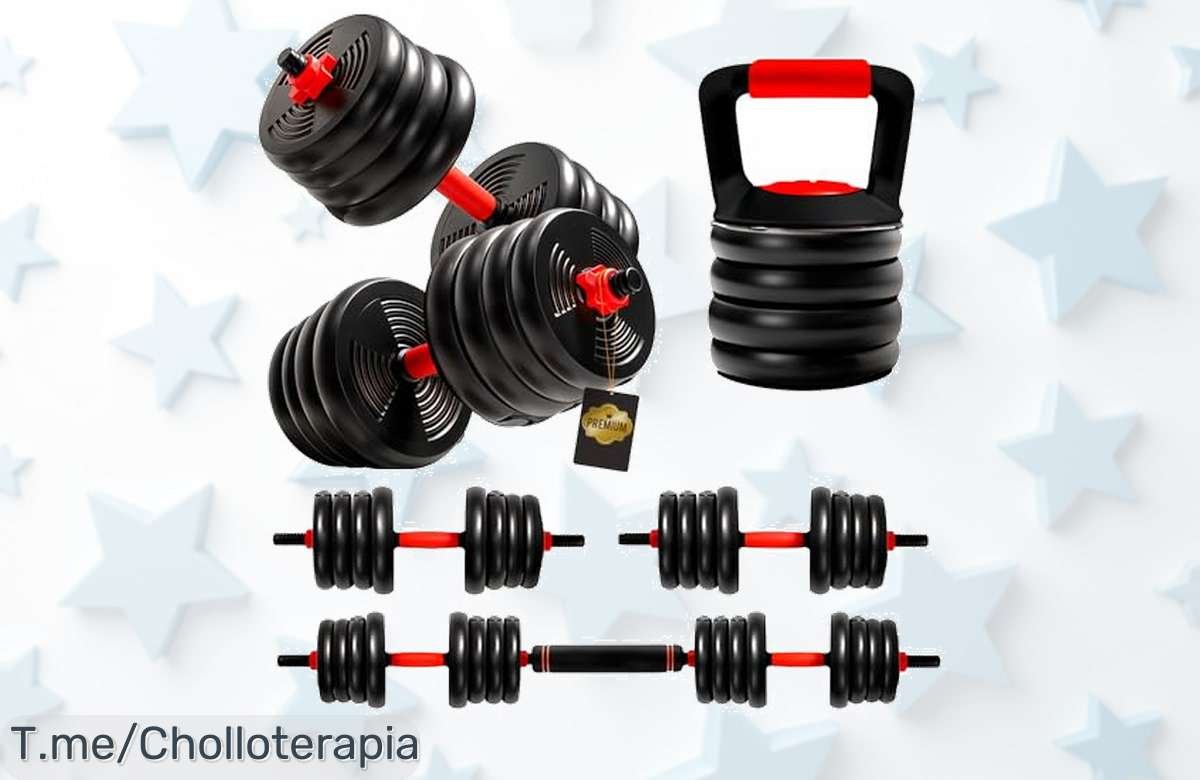 Transforma tu entrenamiento con maniBoom: pesas ajustables que se adaptan a ti. Agarre antideslizante y un super chollo que no puedes dejar pasar, compra ya antes de quedarte sin ellas!