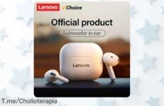 Transforma tu forma de escuchar con los Lenovo LP40: auriculares inalámbricos que ofrecen sonido HD y control táctil ¡No te pierdas este super chollo, actúa ya antes de que se agoten!
