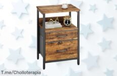 Transforma tu habitación con la mesita de noche YMYNY: diseño moderno, espacio para todo y un super chollo que no podrás resistir ¡Compra ya antes de que se agote!
