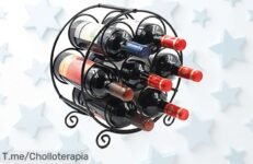Transforma tu hogar con el Estante de Metal para 7 Botellas, ideal para organizar y decorar Aprovecha este ofertón único antes de que se agote ¡No te quedes sin el tuyo!