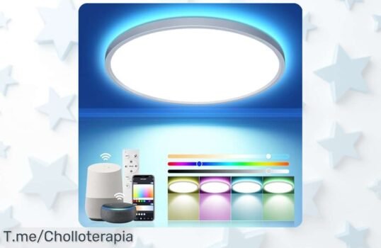 Transforma tu hogar con el Plafón LED Techo RGB, controla la luz desde tu sofá y aprovecha este super chollo con descuento brutal ¡Hazlo ahora antes de que se acabe!