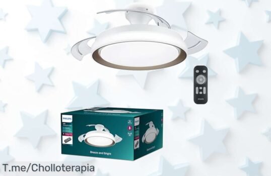 Transforma tu hogar con el ventilador de techo Philips Bliss: motor silencioso, luz LED y mando a distancia ¡Aprovecha este ofertón limitado y compra ya!