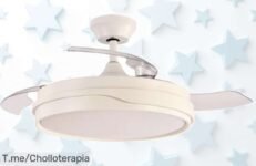 Transforma tu hogar con el ventilador de techo que todos quieren: 4 palas mágicas y luz LED regulable ¡Aprovecha este ofertón único antes de que se agote!