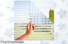 Transforma tu hogar con el vinilo ventana MARAPON® a rayas, fácil de colocar y quitar sin burbujas ¡Aprovecha este super chollo antes que se agote!