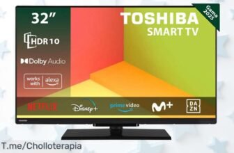 Transforma tu hogar con la TV LED 32 Toshiba, un ofertón único con Dolby Audio y TRU Resolution ¡Aprovecha el precio loco antes de que se agote!