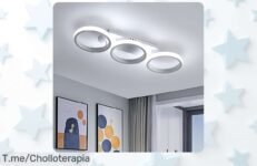 Transforma tu hogar con los 3 Anillos Lámpara de Techo LED a un precio loco, luz potente y sin parpadeos ¡No esperes más, este ofertón se acaba pronto!