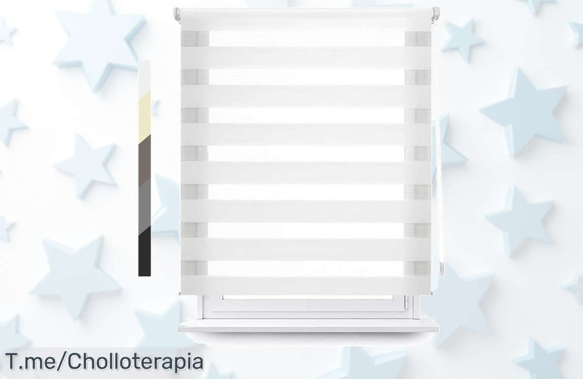 Transforma tu hogar con nuestro estor enrollable Noche y Día: combinación perfecta de estilo y seguridad infantil a un precio loco. ¡Compra ahora antes que se agote!