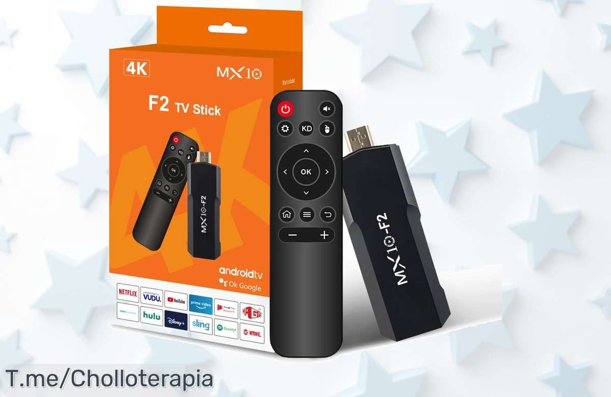 Transforma tu hogar en un cine con el TV Stick 4K MX10 F2: calidad asombrosa y diversión ilimitada a un precio loco. ¡Aprovecha este ofertón antes de que desaparezca!