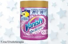 Transforma tu lavandería con Vanish Oxi Action y elimina manchas al instante, ¡ofertón único que no puedes dejar pasar! Compra ahora antes de que se agote