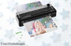 Transforma tu oficina con la plastificadora A4 que lamina en 40 segundos y corta al instante Aprovecha este ofertón único antes de que se agote, ¡compra ya!