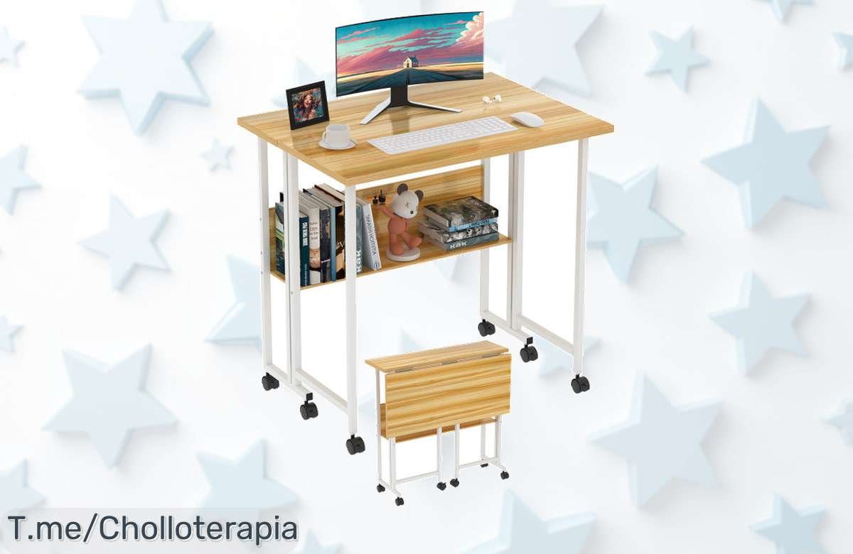 Transforma tu oficina en casa con el Rcynview Escritorio Plegable Moderno, un super chollo de diseño y funcionalidad que no puedes dejar escapar. ¡Compra ya esta oferta limitada!