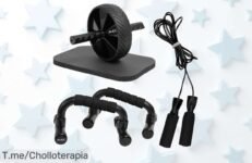 Transforma tu rutina con JELEX Workout Trio 3 en 1: agarres, cuerda y rueda abdominal ¡Super chollo a precio loco solo por tiempo limitado! Empieza hoy mismo