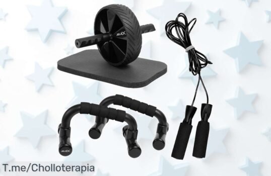 Transforma tu rutina con JELEX Workout Trio 3 en 1: agarres, cuerda y rueda abdominal ¡Super chollo a precio loco solo por tiempo limitado! Empieza hoy mismo