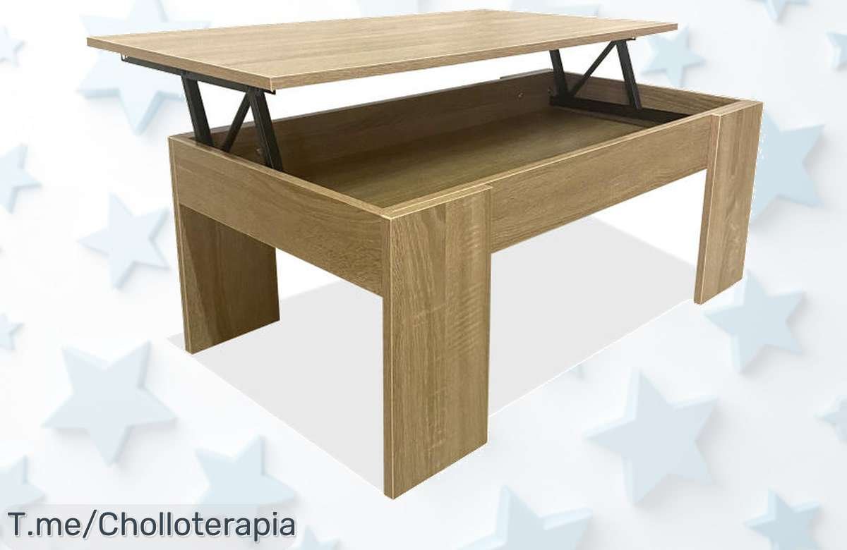 Transforma tu sala con la mesa de centro elevable Nyana Home: ¡super chollo con almacenamiento oculto! Aprovecha este ofertón limitado y compra ahora para organizarte ya.