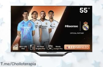 Transforma tu sala de estar con la Hisense 55U7KQ de 55'' a un precio loco, con colores vibrantes y modo juego ¡Compra ya antes que se agoten!