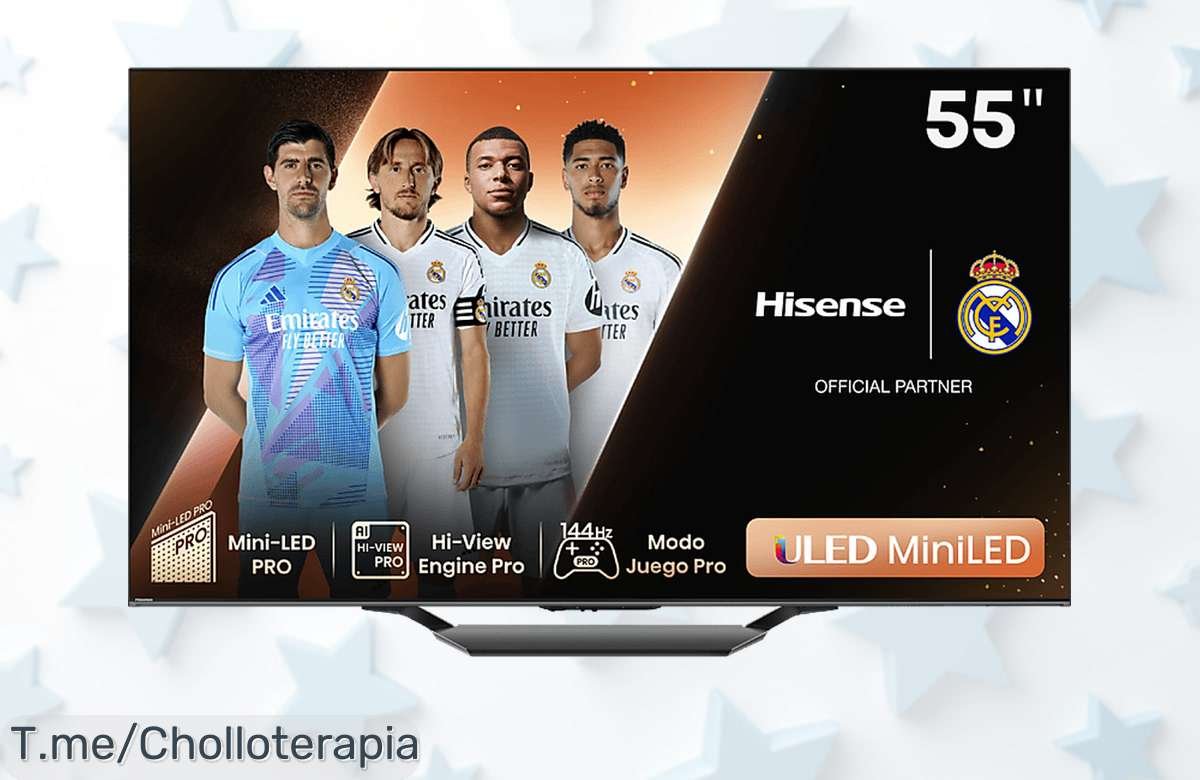 Transforma tu sala de estar con la Hisense 55U7KQ de 55” a un precio loco, con colores vibrantes y modo juego. ¡Compra ya antes que se agoten!
