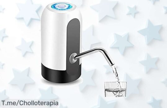 Transforma tu vida con la bomba de agua portátil eléctrica recargable por USB, perfecta para 5 galones ¡No te pierdas este super chollo! Stock limitado, actúa ya