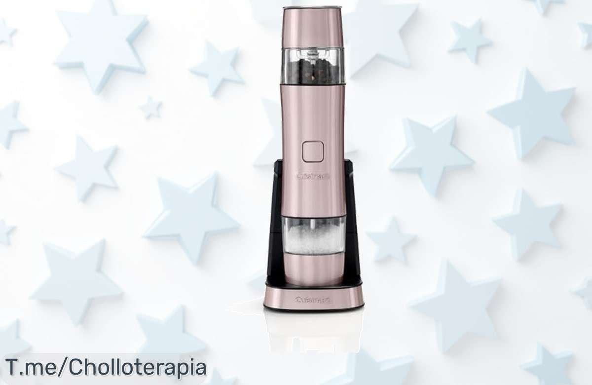 Transforma tus comidas con el molinillo eléctrico de sal y pimienta Cuisinart: muele fácil, carga rápida y sabor intenso. ¡No te pierdas este chollo limitado, cómpralo ya!