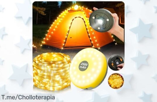 Transforma tus noches con nuestra cadena de luces de 10 m, ¡brilla como nunca! Super chollo recargable que crea el ambiente ideal Compra ya antes que se agote