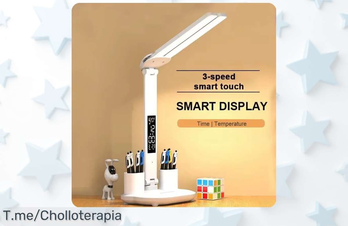 Transforma tus noches de lectura con el Reloj LED Recargable 180, una lámpara suave y regulable que protege tus ojos. ¡Super chollo por tiempo limitado!
