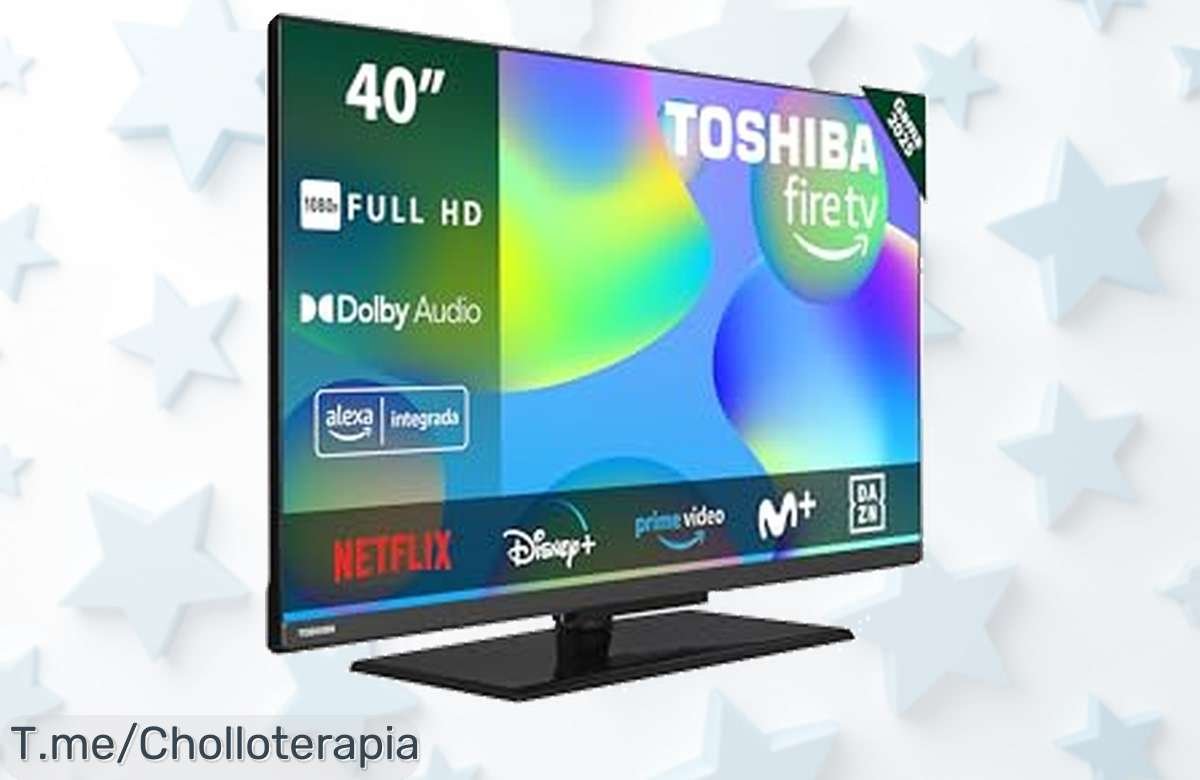 Transforma tus noches en casa con la Toshiba 40 Pulgadas Smart Fire TV y su imagen Full HD espectacular. ¡No dejes pasar este ofertón único, haz clic ahora!