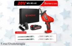 Transforma tus proyectos con la VVOSAI-Sierra, el sable eléctrico de velocidad ajustable en un super chollo ¡Compra ahora y no te pierdas este descuentazo limitado!