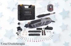 Transforma tus proyectos con la herramienta giratoria TACKLIFE RTD37AC 200W y sus 64 accesorios en un super chollo que no puedes dejar escapar, ¡compra ya antes de que se agote!