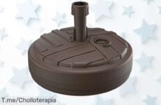 Adiós a los vuelcos con nuestra base de sombrilla elegante y ligera, ¡aprovéchate de este ofertón único antes que se agote! Tu terraza chic te está esperando