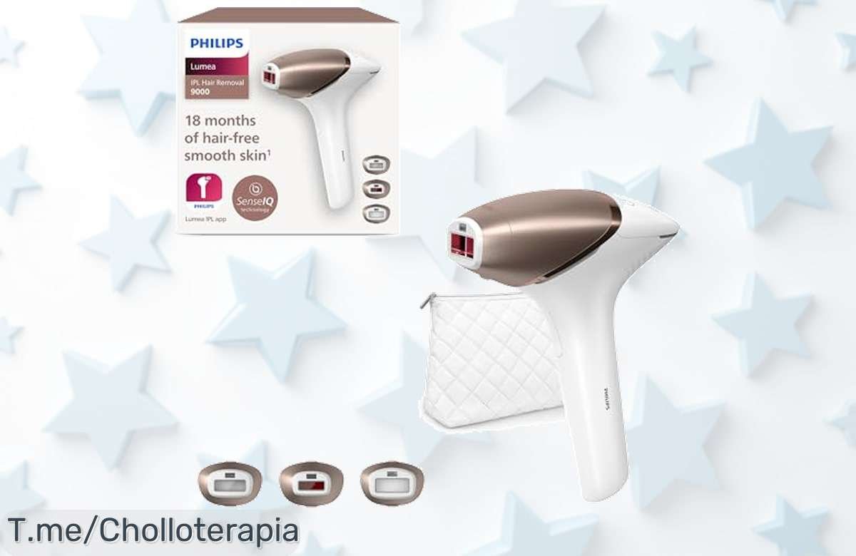 Adiós al vello con Philips Lumea 9000, sesiones de solo 8,5 minutos y un descuento brutal. ¡Aprovecha este super chollo antes que se acabe!
