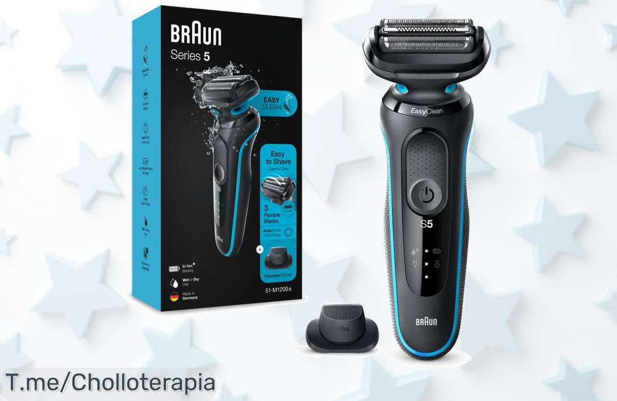 Aprovecha el ofertón de la Braun Series 5: afeitadora eléctrica con EasyClick que transforma tu rutina en un placer. ¡Hazte con la tuya antes de que se agoten!