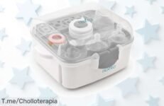 Aprovecha el ofertón del esterilizador Nuvita 1085, limpia en solo 2 minutos y protege la salud de tu bebé hasta por 24 horas ¡Compra ahora antes de que se acabe!