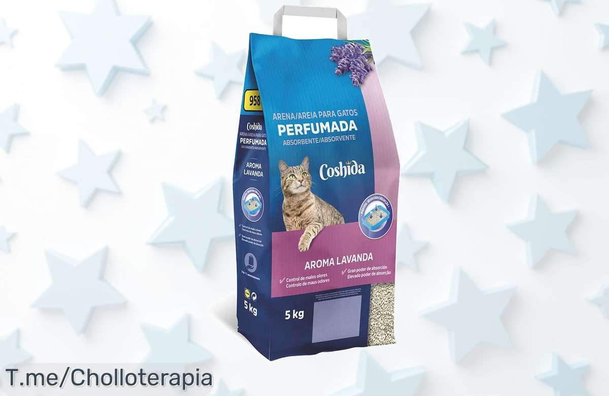 Arena para gatos que absorbe y perfuma 5 kg de frescura, sin olores en casa. ¡No te pierdas este ofertón único! Compra ya antes de que se acabe el chollo.
