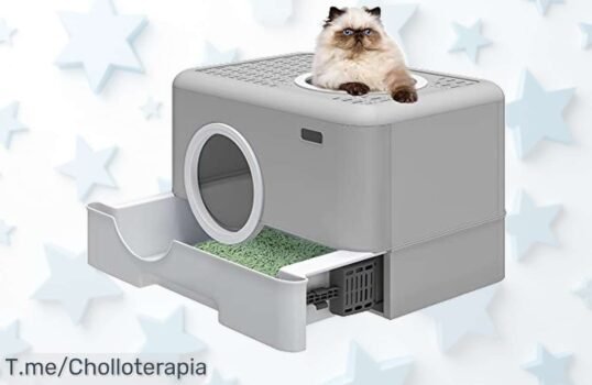 Arenero para gatos a precio loco, ¡no dejes pasar este ofertón con bandeja extraíble y pala! Haz feliz a tu minino antes que se agote, compra ya el super chollo