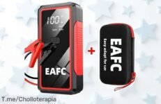 Arrancador de batería EAFC 12V: Tu salvación en emergencias con hasta 2000A Aprovecha este super chollo y consigue el tuyo ya antes de que se agote ¡No te lo pierdas!