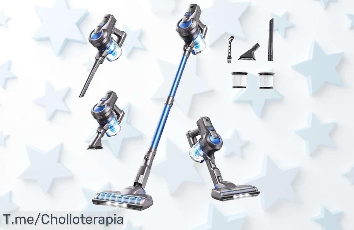 Aspiradora inalámbrica Greenote: ¡potencia brutal y limpieza fácil en tus manos! Aprovecha el super chollo con un precio loco. ¡Hazla tuya antes de que se acabe!