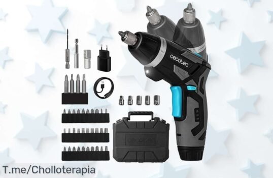 Atornillador 2 en 1 Cecotec: Super chollo con luz LED y maletín completo, ideal para cualquier rincón ¡Aprovecha este ofertón antes de que se agote!