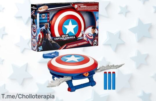 Atrapa el escudo lanzadardos de Captain America: un super chollo para aventuras épicas y dardos siempre listos ¡No te quedes sin él, compra ahora antes de que se acabe!